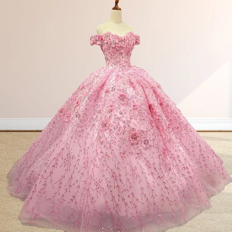 Iraiz | Luxury A Line Appliques Off the Shoulder Sweet Quinceanera Dresses with Beading