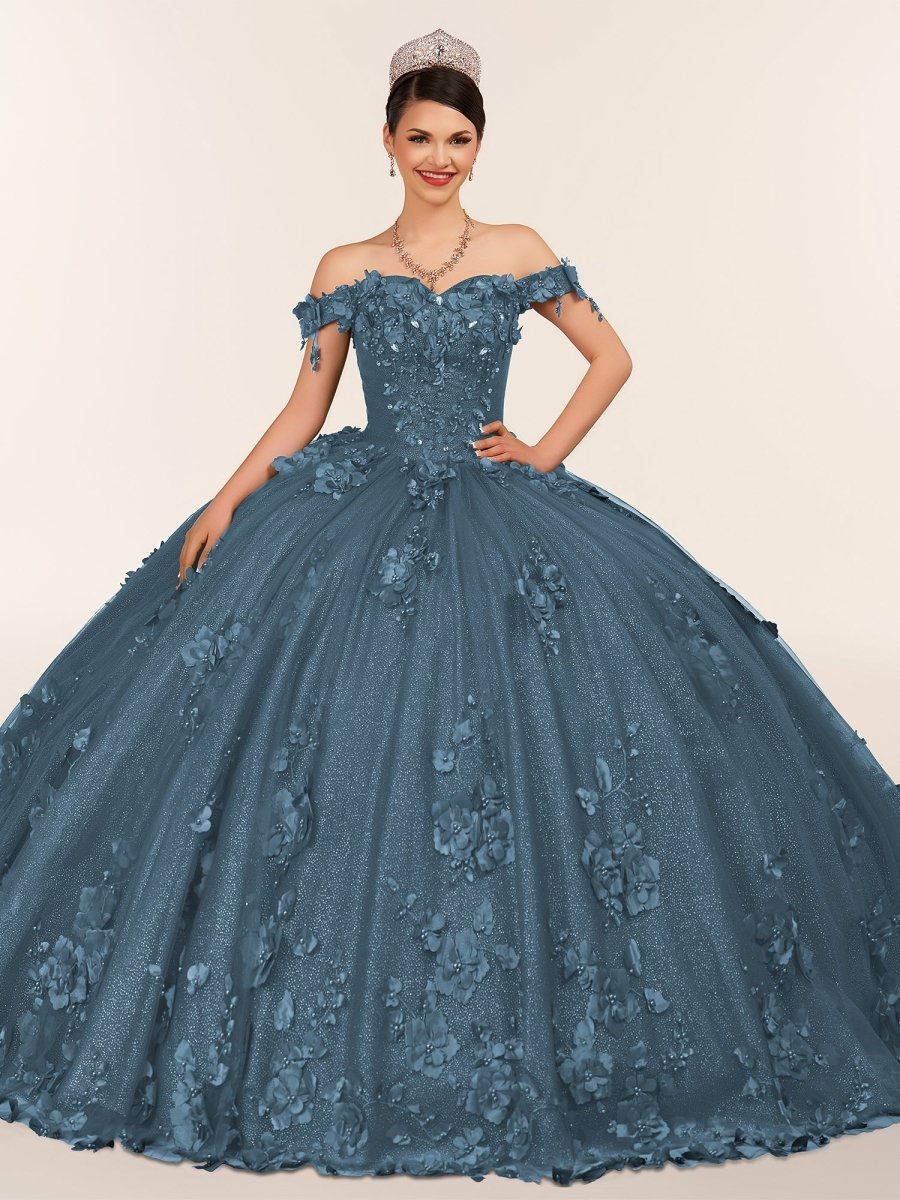 Illa | Ball Gown Organza Sweetheart Burgundy Quinceanera Dress