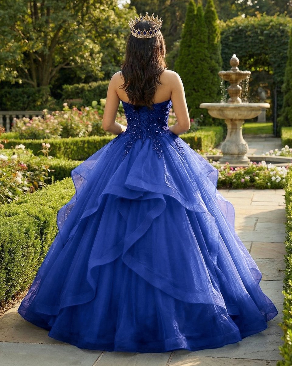 Royal Blue Lace Prom Dresses Royal Blue Lace Formal Graduation Dresses - KissProm