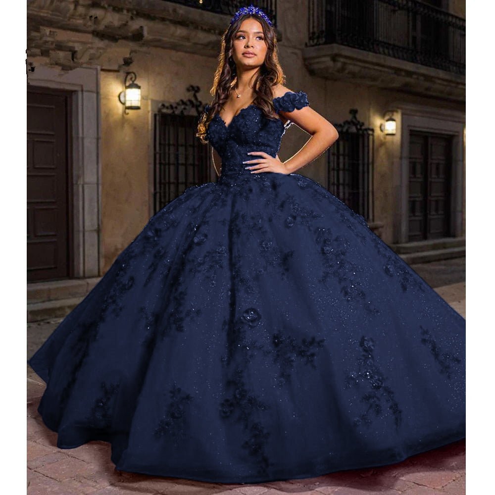 Ilaria | Royal Blue Off the Shoulder Puffy Quinceanera Dresses