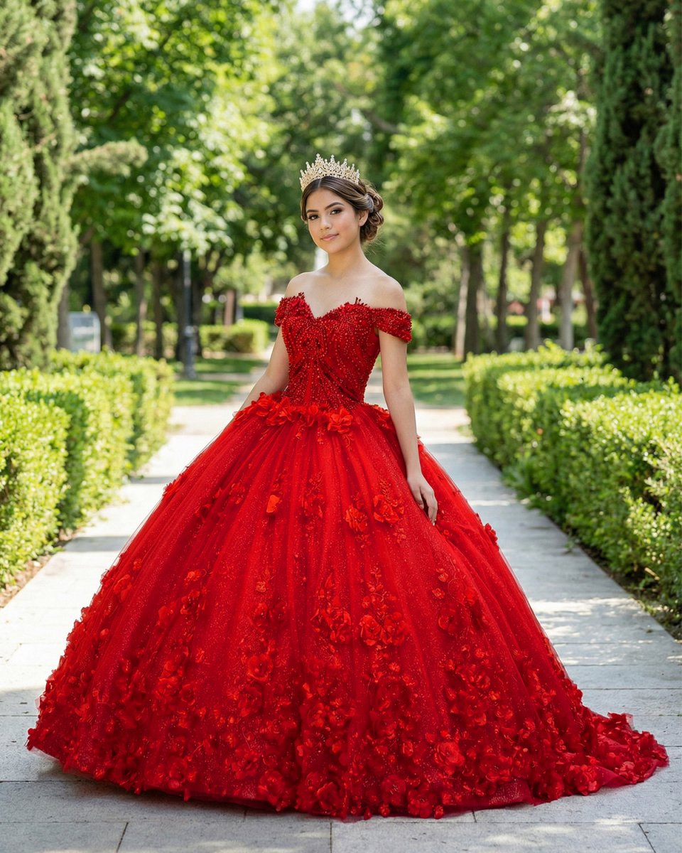 Sweet Valentine Red Quinceanera Dress - KissProm