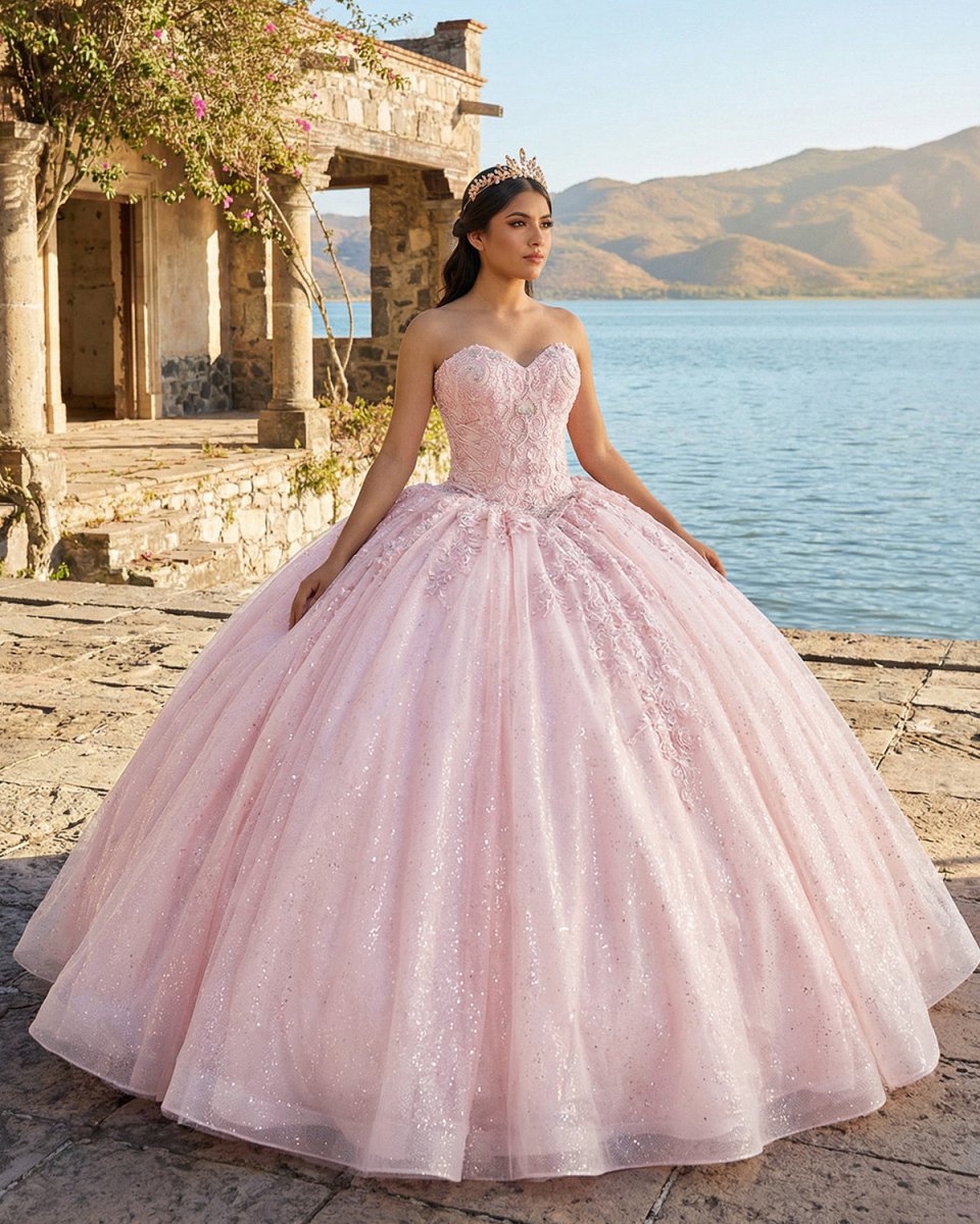Sweetheart Pink Ball Gown Birthday Quinceanera Dresses - KissProm