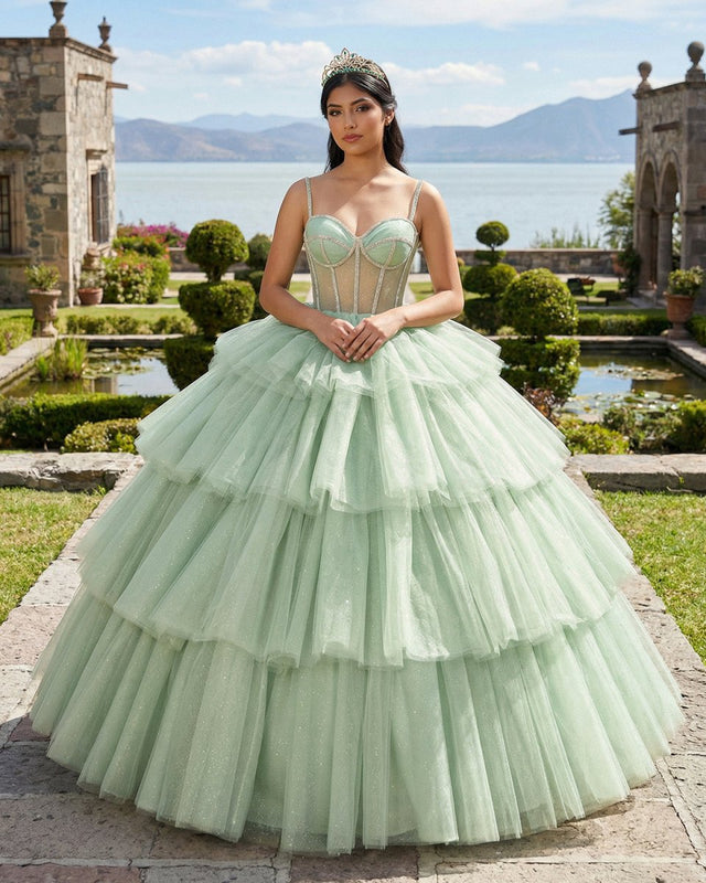 GREEN QUINCEANERA DRESSES