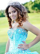 Halter Tulle Ball Gown Quinceanera Dresses With Rhinestones - KissProm