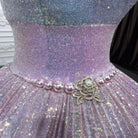 Simple Sequined Shimmer Party Dress with Train - KissProm