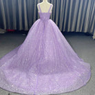 Purple Sweetheart Sequined Evening Party Dress