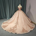 Classic Organza with Embroidery Cap Sleeve Sequined Quinceanera Dresses - KissProm