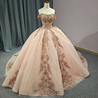 Classic Organza with Embroidery Cap Sleeve Sequined Quinceanera Dresses - KissProm