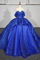 Quinceanera Dress Gorgeous Sweetheart Ball Gown Cap sleeve Court Train - KissProm