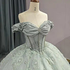Quinceanera Dress Elegant Grey Quinceanera Dresses Sweetheart Sleeveless Ball Gown Party Dresses - KissProm