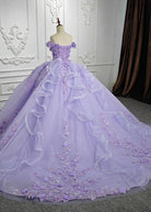 Romantic Sleeveless Beading Quinceanera Dresses with 3D Flower Appliques