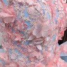 Quinceanera Blue Flower Ball Gown Dress