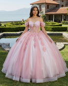 Ball - Gown Pink Off - the - Shoulder Quinceanera Dresses - KissProm