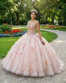 Ball Gown Organza Sweetheart Pink Quinceanera Dress - KissProm