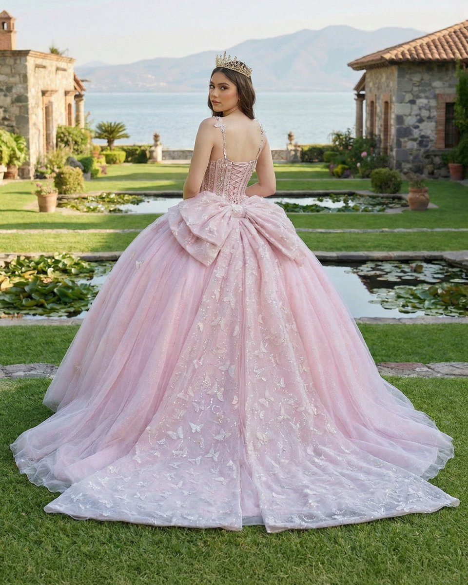 Pink Ball Gown Tulle Sweetheart Quinceanera Dress - KissProm