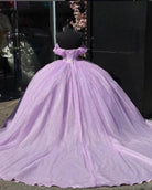Carine | Glitter Off The Shoulder Pink Ball Gown Quinceanera Dresses