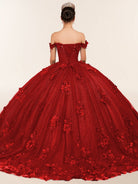 Illa | Ball Gown Organza Sweetheart  Burgundy Quinceanera Dress