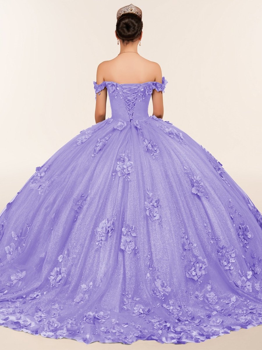 Illa | Ball Gown Organza Sweetheart  Burgundy Quinceanera Dress