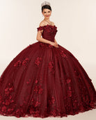 Illa | Ball Gown Organza Sweetheart  Burgundy Quinceanera Dress
