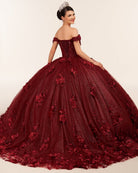 Illa | Ball Gown Organza Sweetheart  Burgundy Quinceanera Dress