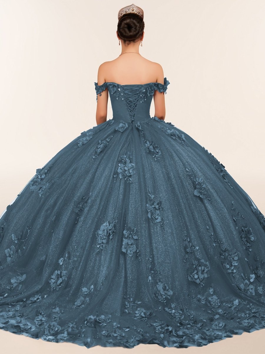 Illa | Ball Gown Organza Sweetheart  Burgundy Quinceanera Dress