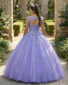 Lavender Ball Gown Quinceanera Dresses Lace Appliqued Dress - KissProm