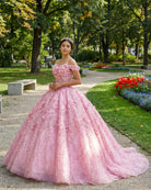 A Line Appliques Off the Shoulder Sweet Quinceanera Dresses with Beading - KissProm