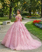 A Line Appliques Off the Shoulder Sweet Quinceanera Dresses with Beading - KissProm
