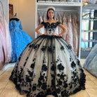 Red Off The Shoulder Tulle Quinceanera Dresses With Lace Appliques - KissProm