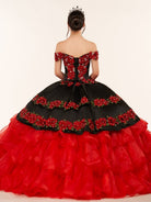 Red Off the Shoulder Quinceanera Dresses with Appliques - KissProm