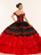Red Off the Shoulder Quinceanera Dresses with Appliques - KissProm