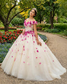 Romantic Heart Off - the - Shoulder Tulle Quinceañera Dress - KissProm