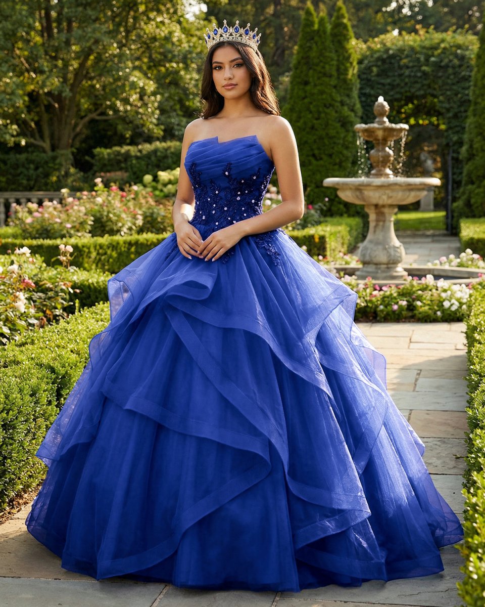 Royal Blue Lace Prom Dresses Royal Blue Lace Formal Graduation Dresses - KissProm
