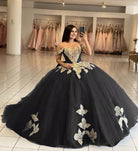 Royal Blue Off the Shoulder Quinceanera Dresses with Appliques - KissProm