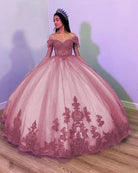 Fiora | Royal Blue Tulle Off the Shoulder Quinceanera Dress