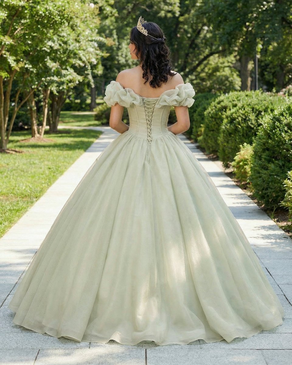 Lavender A - Line Off Shoulder Long Prom Dresses Purple Dress - KissProm